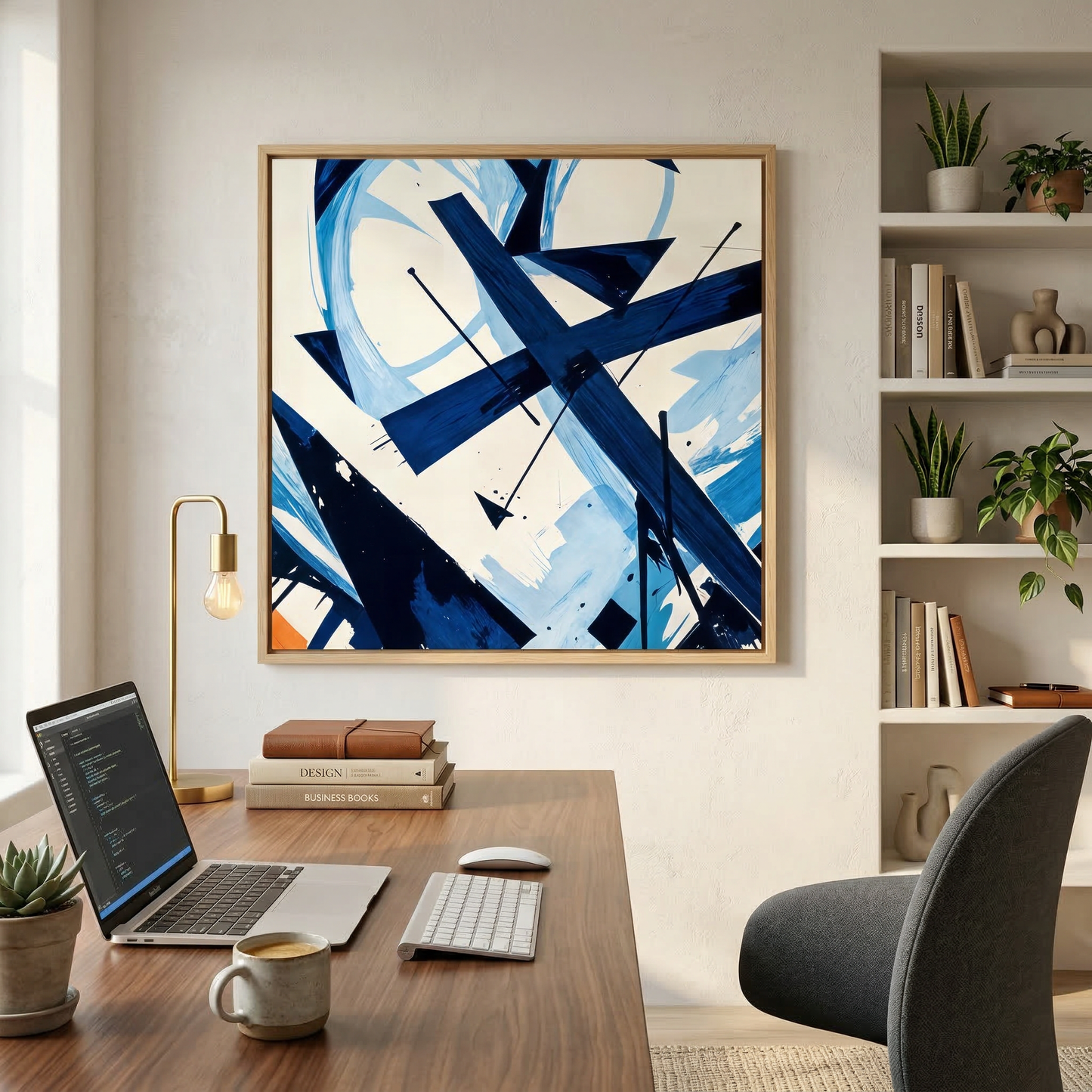 Kamer: Kantoor · Houtkleurige baklijst
