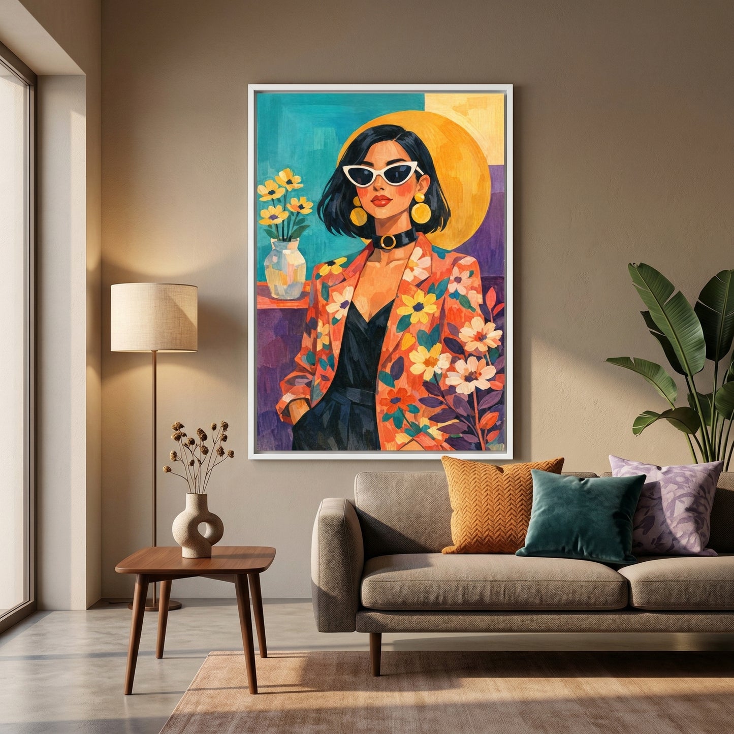 Kamer: Woonkamer modern · Witte baklijst