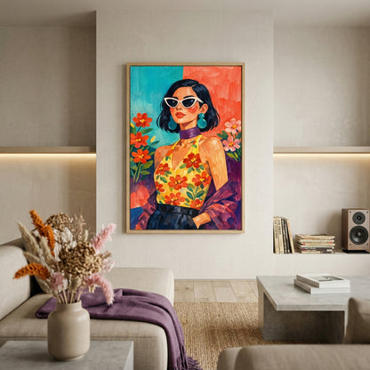 Kamer: Woonkamer modern · Houtkleurige baklijst