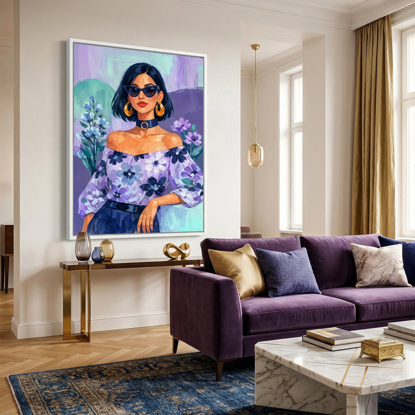 Kamer: Woonkamer luxe · Witte baklijst