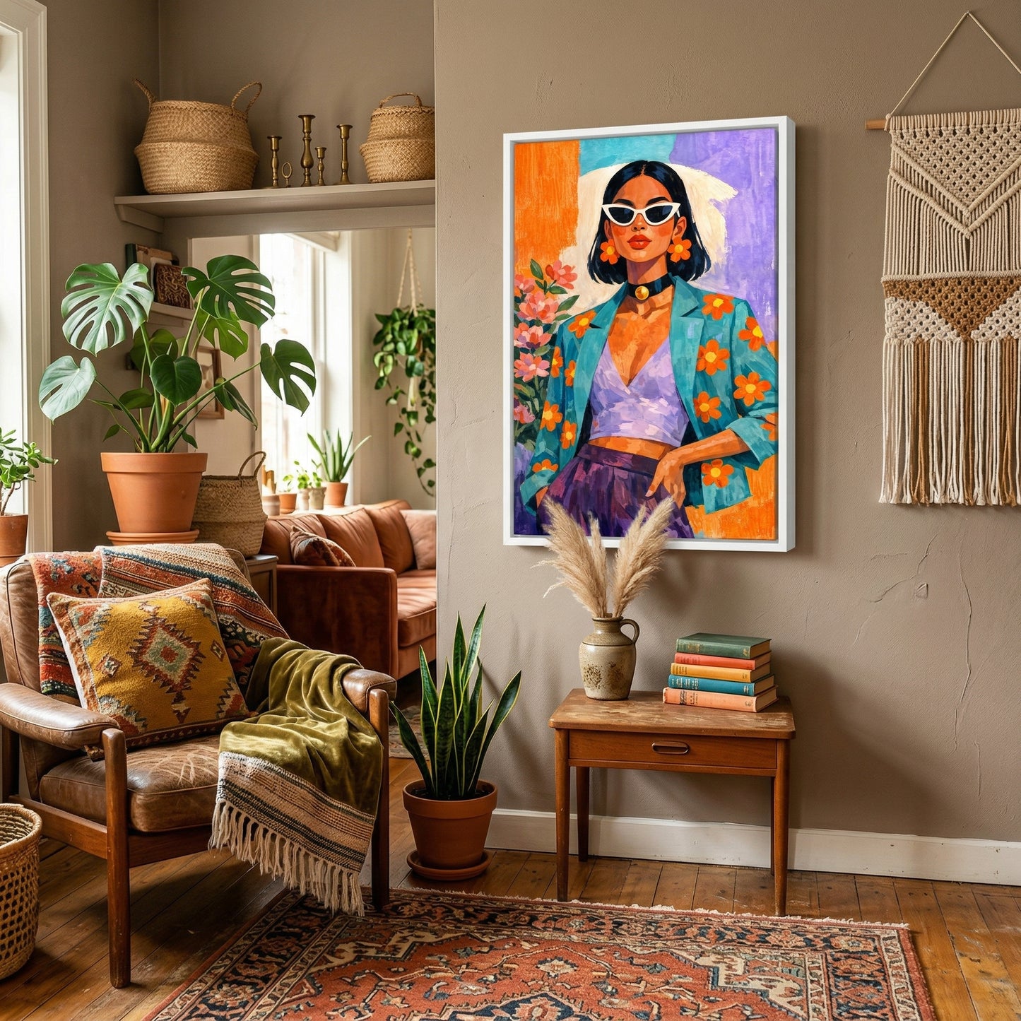 Kamer: Woonkamer bohemian · Witte baklijst