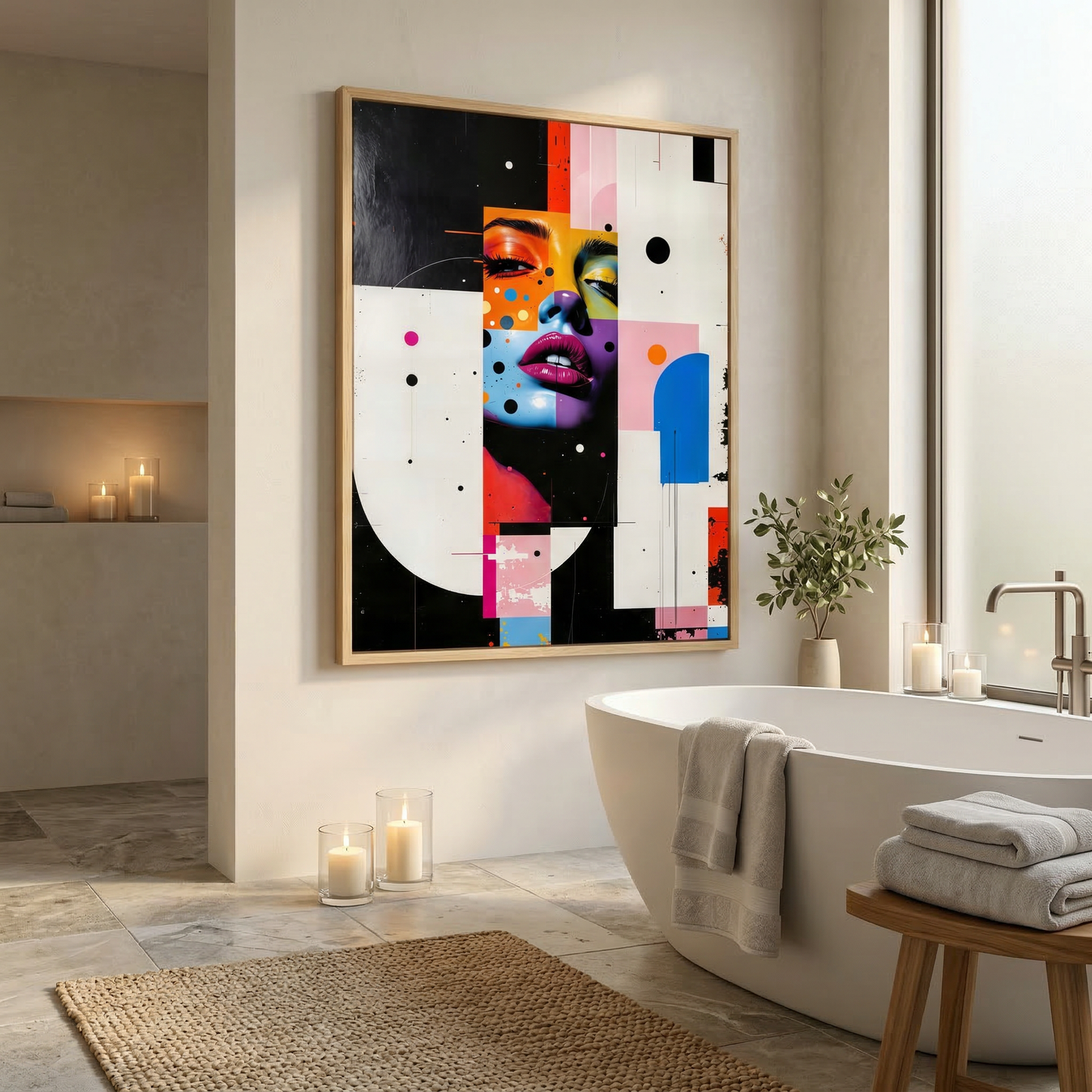 Kamer: Badkamer · Houtkleurige baklijst