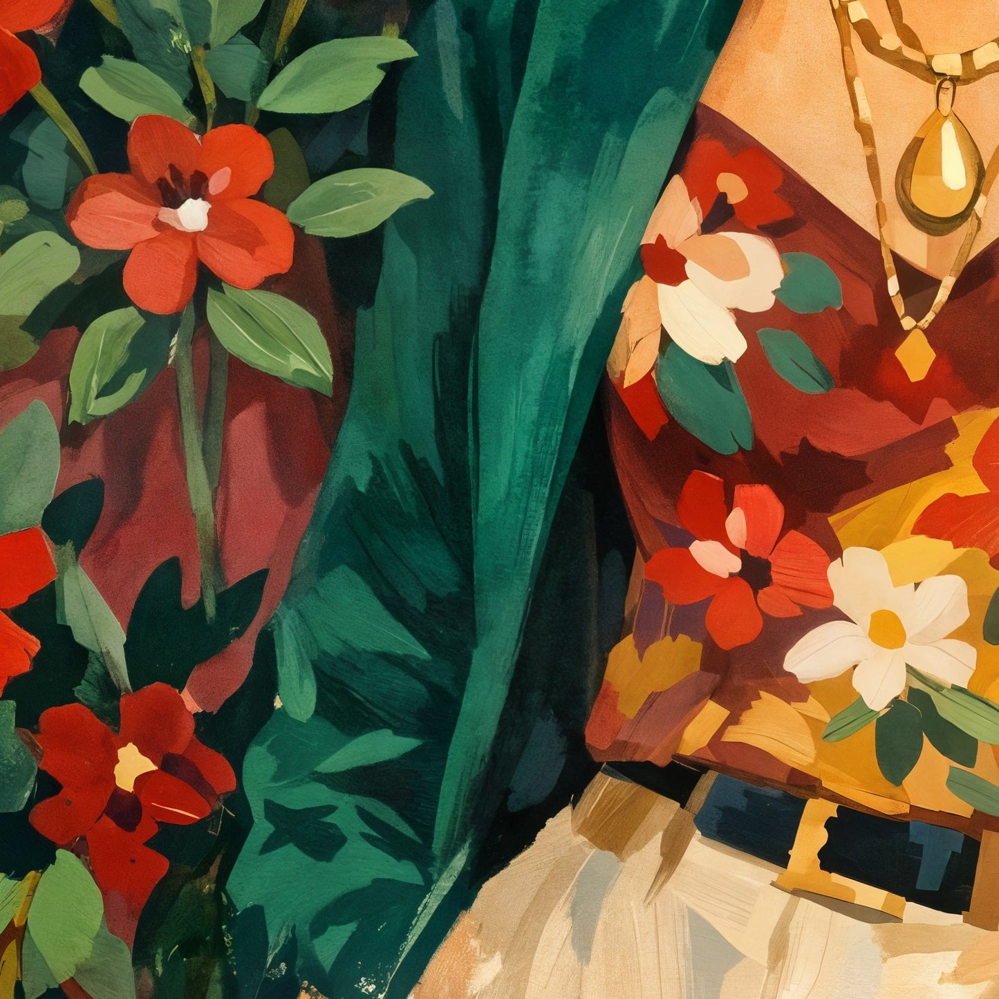 Links onder — Green jacket