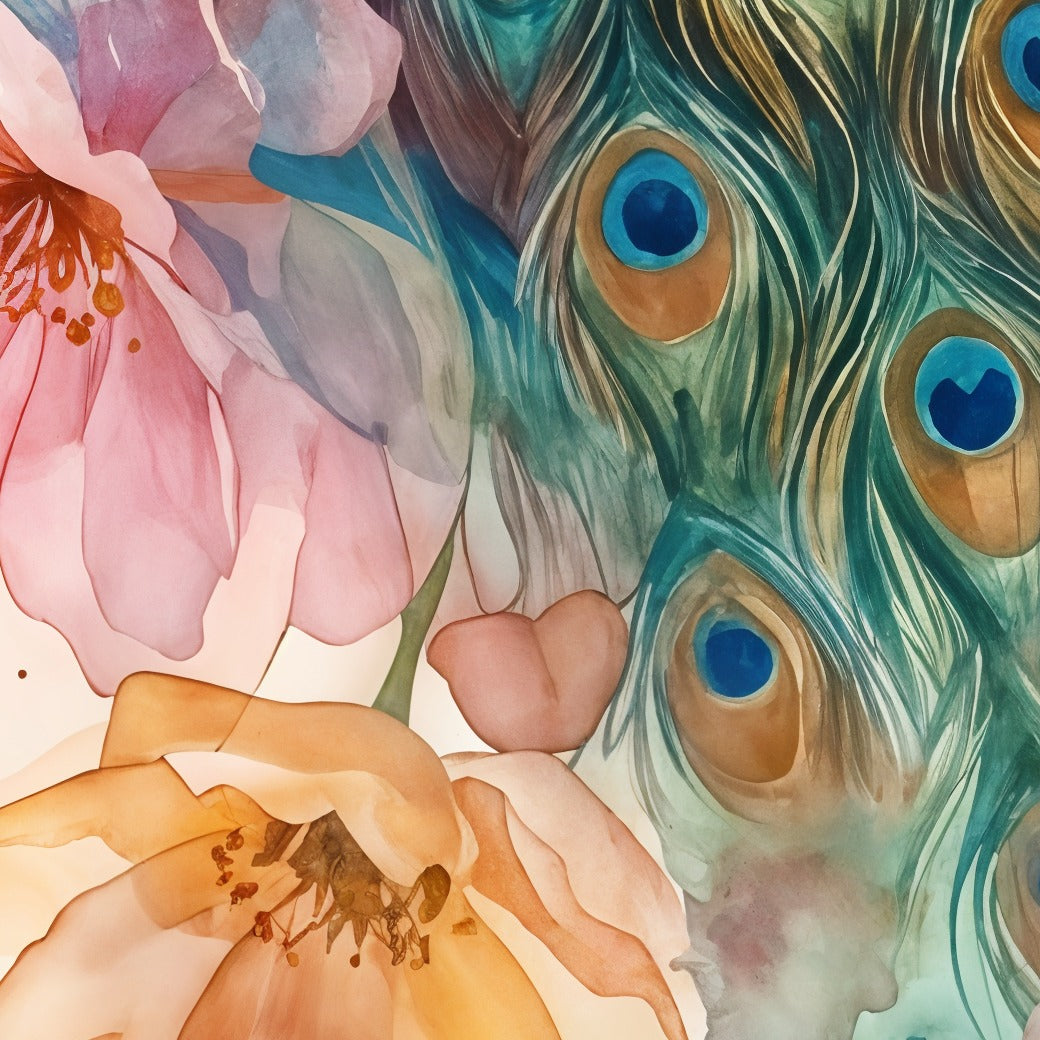Detail 15 — Peacock in pastels