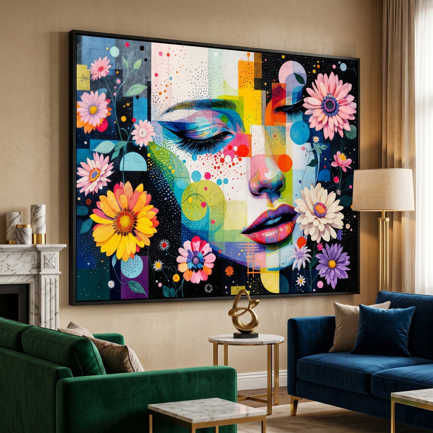 Kamer — Face glitch with daisies