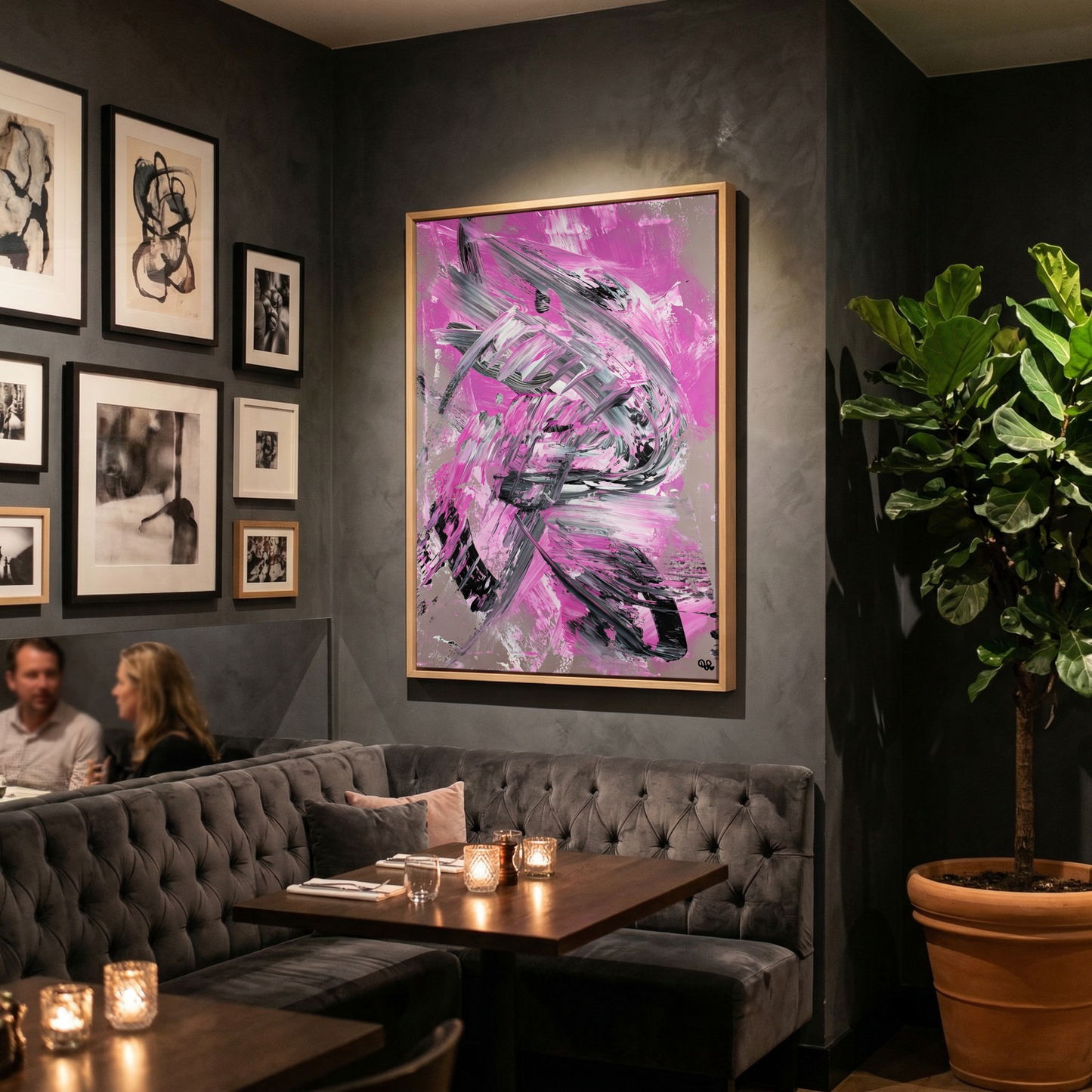 Kamer: Restaurant/Café · Houtkleurige baklijst