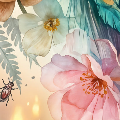 Detail 9 — Peacock in pastels