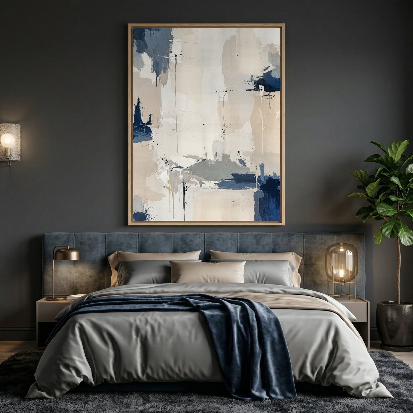 Kamer: Slaapkamer luxe · Houtkleurige baklijst
