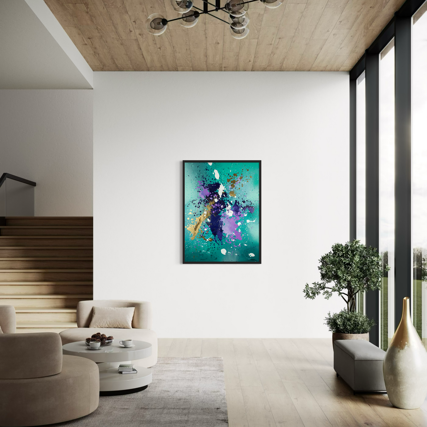 Canvas print: Golden Flight (portrait)