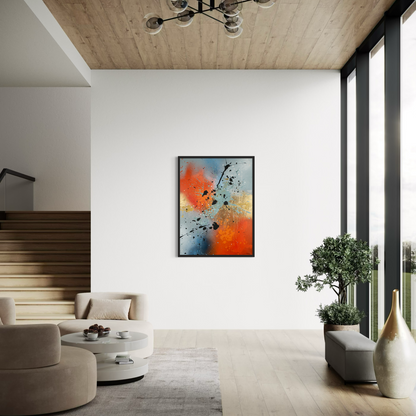 Canvas print: Orange fire (portrait)