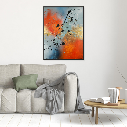 Canvas print: Orange fire (portrait)