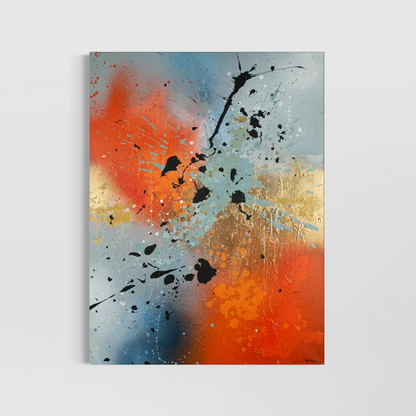 Canvas print: Orange fire (portrait)