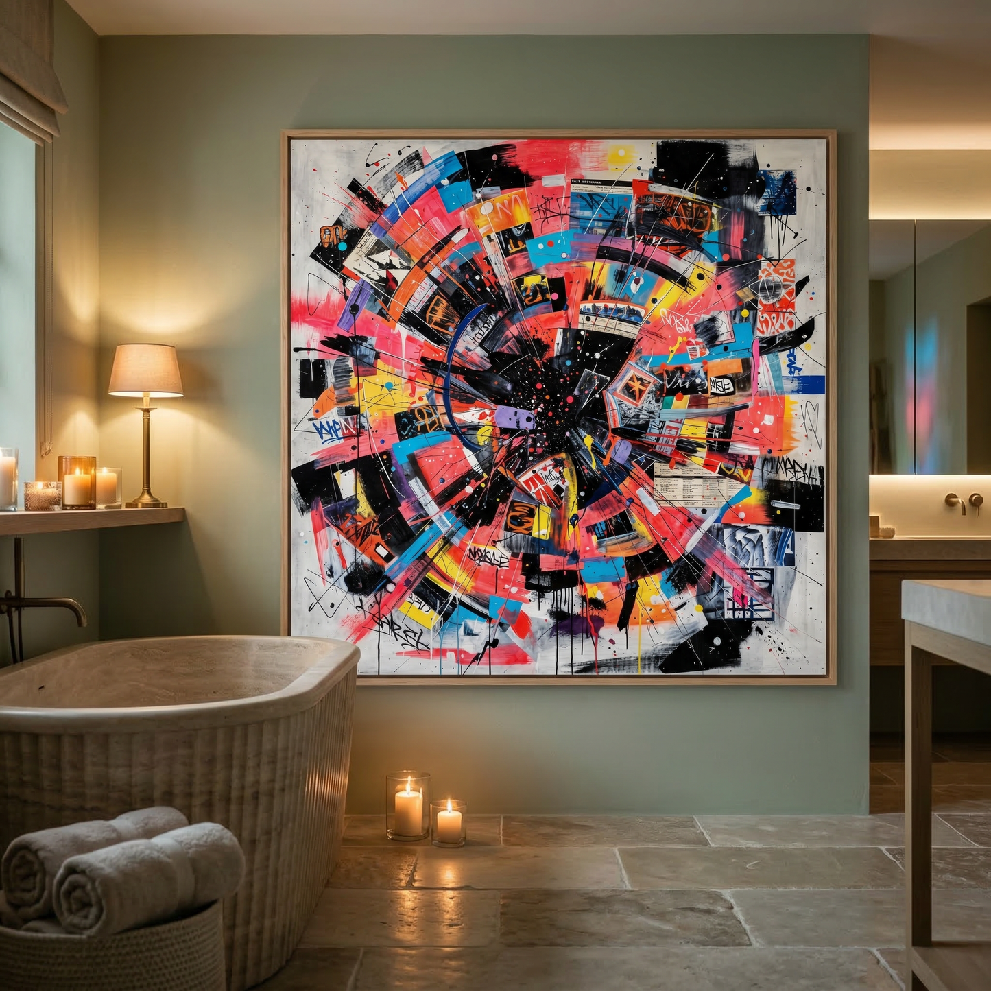 Kamer: Badkamer · Houtkleurige baklijst