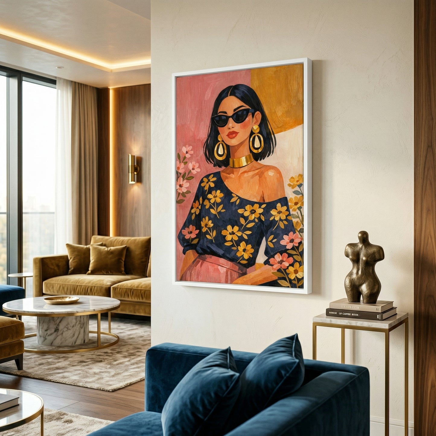 Kamer: Woonkamer luxe · Witte baklijst