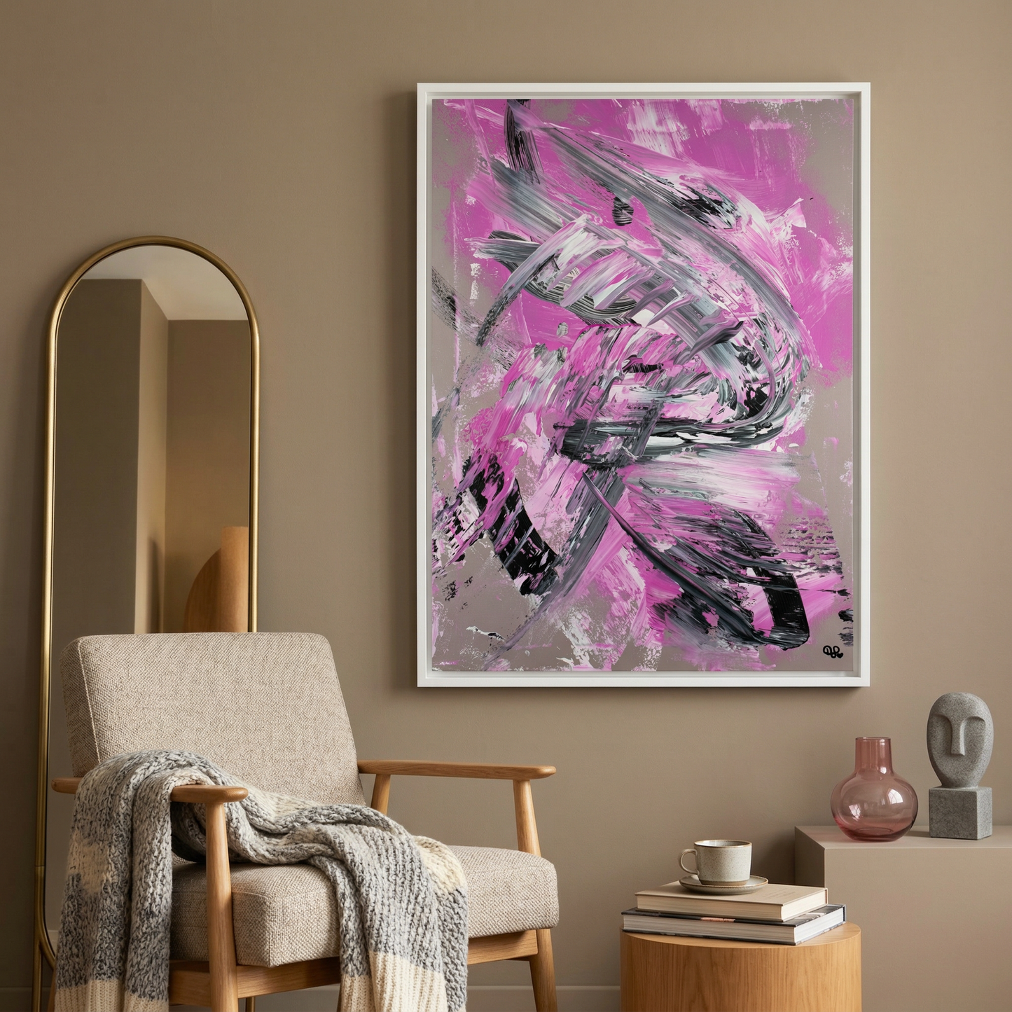 Kamer: Woonkamer modern · Witte baklijst
