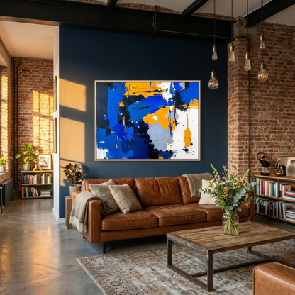 Kamer: Woonkamer industrieel · Houtkleurige baklijst