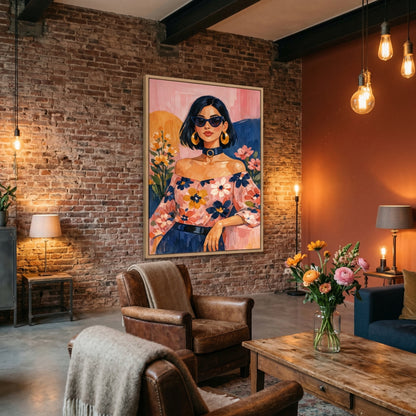 Kamer: Woonkamer industrieel · Houtkleurige baklijst