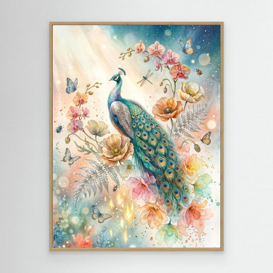 Peacock in pastels